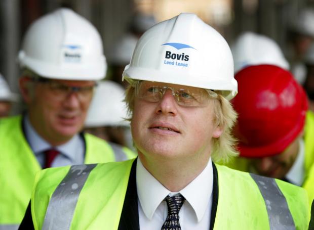 Daily Echo: Shadow higher education minister Boris Johnson MP, Mountbatten Complex construction site, University of Southampton