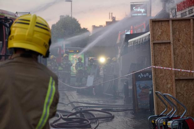 Daily Echo: Firefighters in Portswood Road on July 8, 2022.