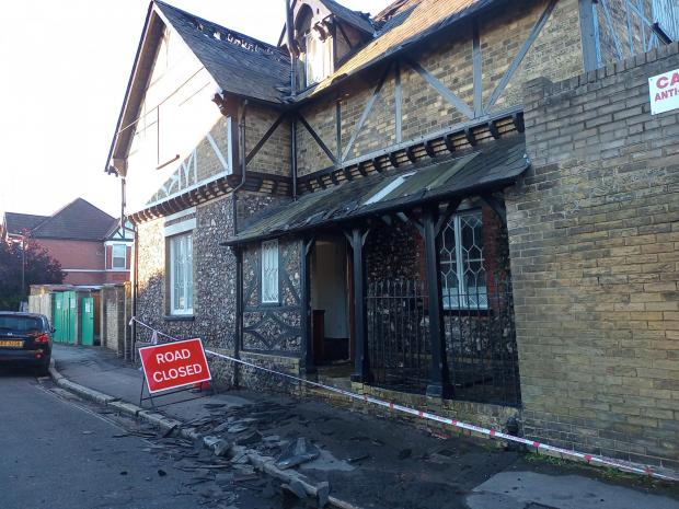 Daily Echo: Damage to the 7Bone outlet in Portswood Road, Southmpton.