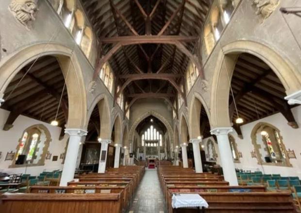 Daily Echo: The interior of Holy Trinity Church, Millbrook. Picture: Vail Williams.