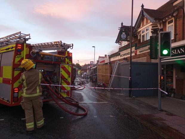 Daily Echo: Firefighters at the scene of the blaze