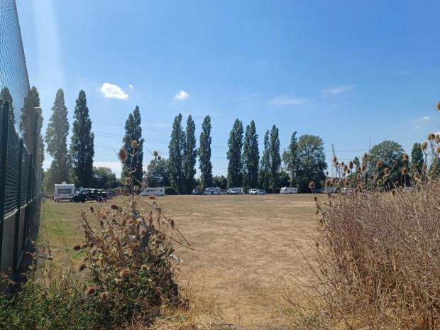 Daily Echo: Travellers have invaded Millbrook Recreation Ground.
