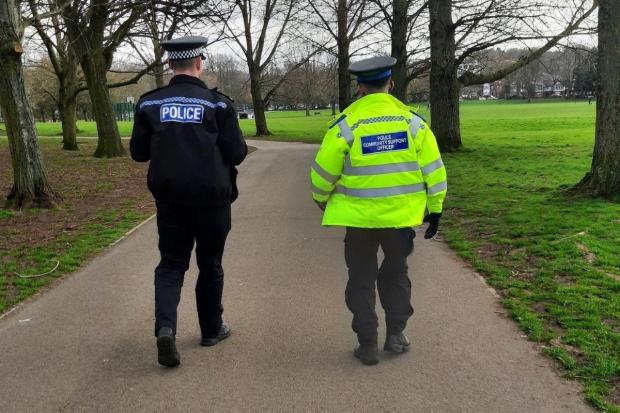 A stock image of police in Riverside Park, Southampton