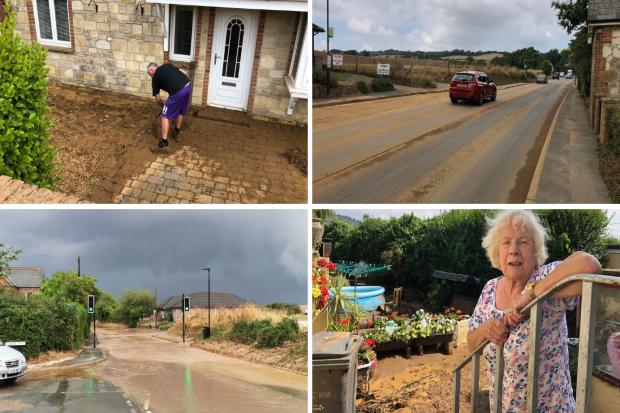Scenes from Arreton amid flooding and the aftermath.