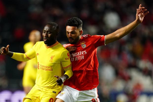 Benfica striker Goncalo Ramos scored versus Liverpool in the Champions League (Pic: PA)