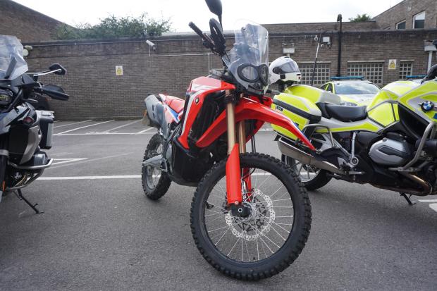 Daily Echo: The Scrambler used by the Hampshire Road Police.