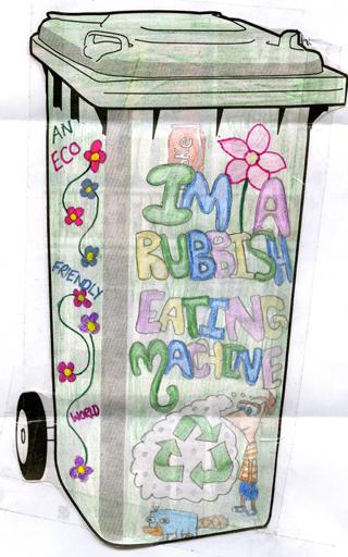 Design Your Own Bin Competition - Carys Jones, aged 12