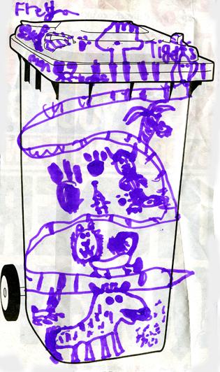 Design Your Own Bin Competition - Freya Anderson, aged 6