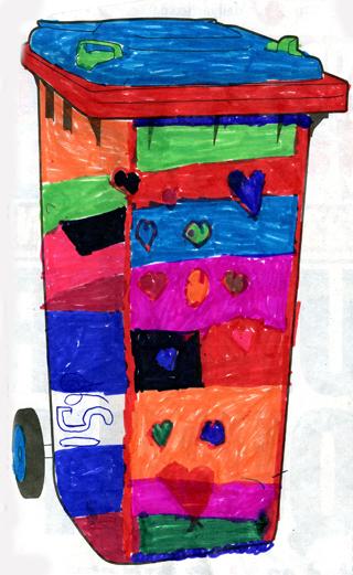 Design Your Own Bin Competition - Amy Watson, age 8