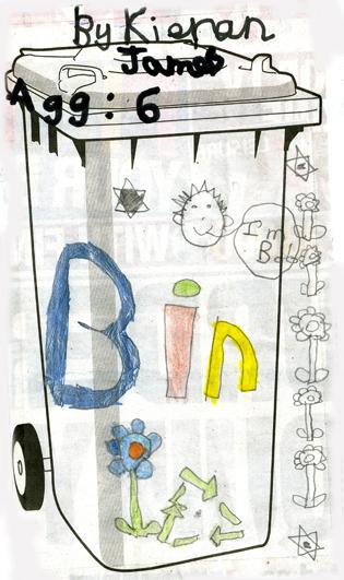 Design Your Own Bin Competition - Kieran James, age 6