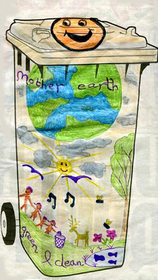 Design Your Own Bin Competition - Entry by Marieana Wootten, age 43