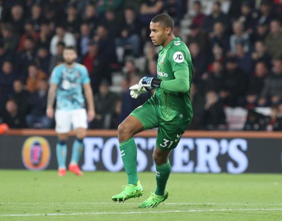 Daily Echo: AFC Bournemouth v Southampton in Premier League season at Vitality Stadium. Gavin Bazunu..Picture by Richard Crease. Daily Echo: AFC Bournemouth v Southampton in Premier League season at Vitality Stadium. Gavin Bazunu..Picture by Richard Crease.