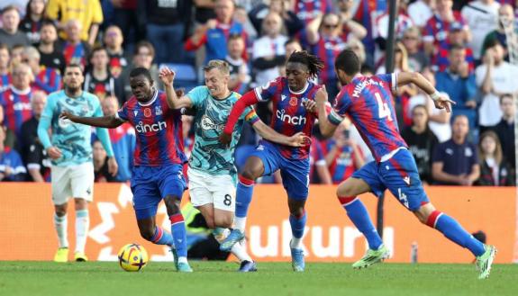 Daily Echo: James Ward-Prowse in action for Saints against Crystal Palace. Daily Echo: James Ward-Prowse in action for Saints against Crystal Palace.