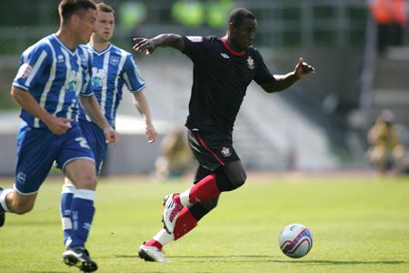 Images from Saints League One match against Brighton and Hove Albion at the Withdean Stadium