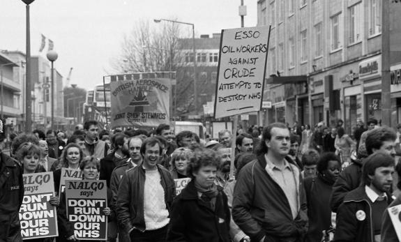 Daily Echo: NHS march through Southampton in 1988. Daily Echo: NHS march through Southampton in 1988.