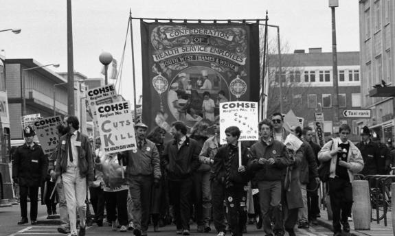 Daily Echo: NHS march through Southampton in 1988. Daily Echo: NHS march through Southampton in 1988.