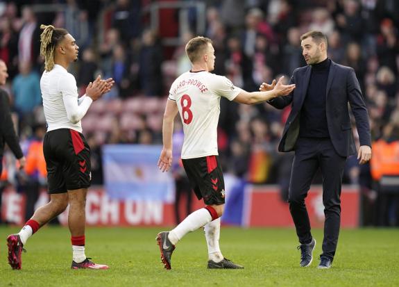 Daily Echo: Ruben Selles and James Ward-Prowse pictured after Saints' 3-3 draw with Spurs. Daily Echo: Ruben Selles and James Ward-Prowse pictured after Saints' 3-3 draw with Spurs.