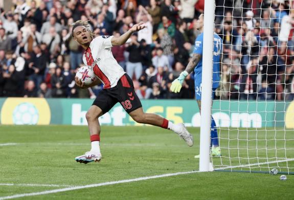Daily Echo: Sekou Mara celebrates making it 3-1 against Man City. Daily Echo: Sekou Mara celebrates making it 3-1 against Man City.