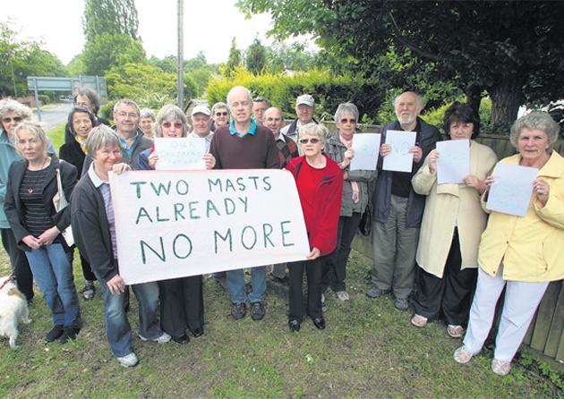 Residents at Church Hill, West End, say they don’t want a third phone mast