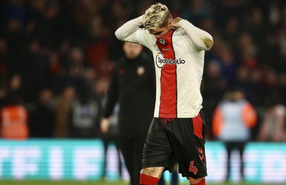 Daily Echo: Lyanco reacts after Saints' defeat to Bournemouth. Daily Echo: Lyanco reacts after Saints' defeat to Bournemouth.