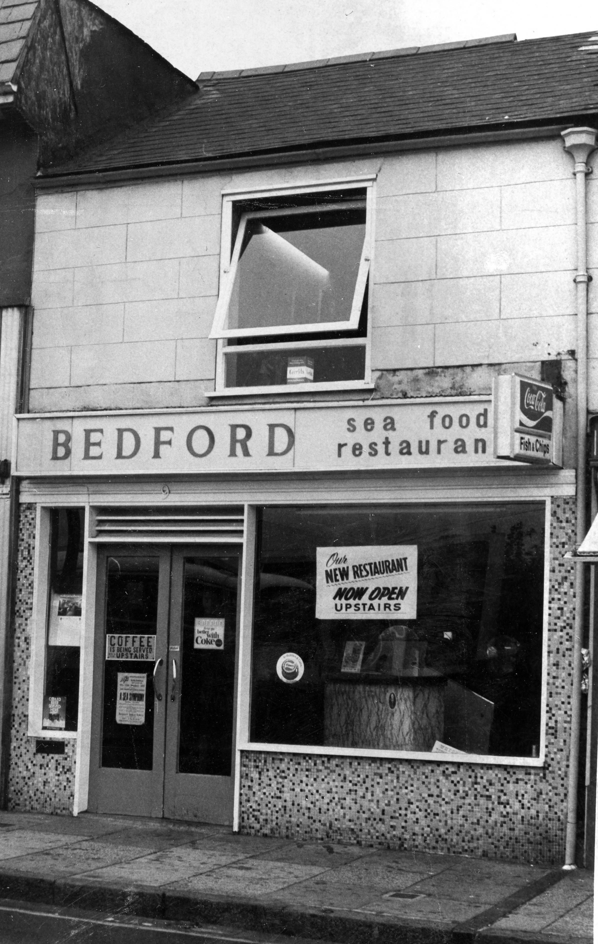 Bedford Seafood Restaurant on Bedford Place in 1971. Picture: Roger Buitterfield.