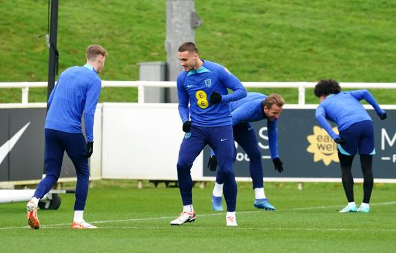 Daily Echo: Taylor Harwood-Bellis was pictured training with England in November Daily Echo: Taylor Harwood-Bellis was pictured training with England in November