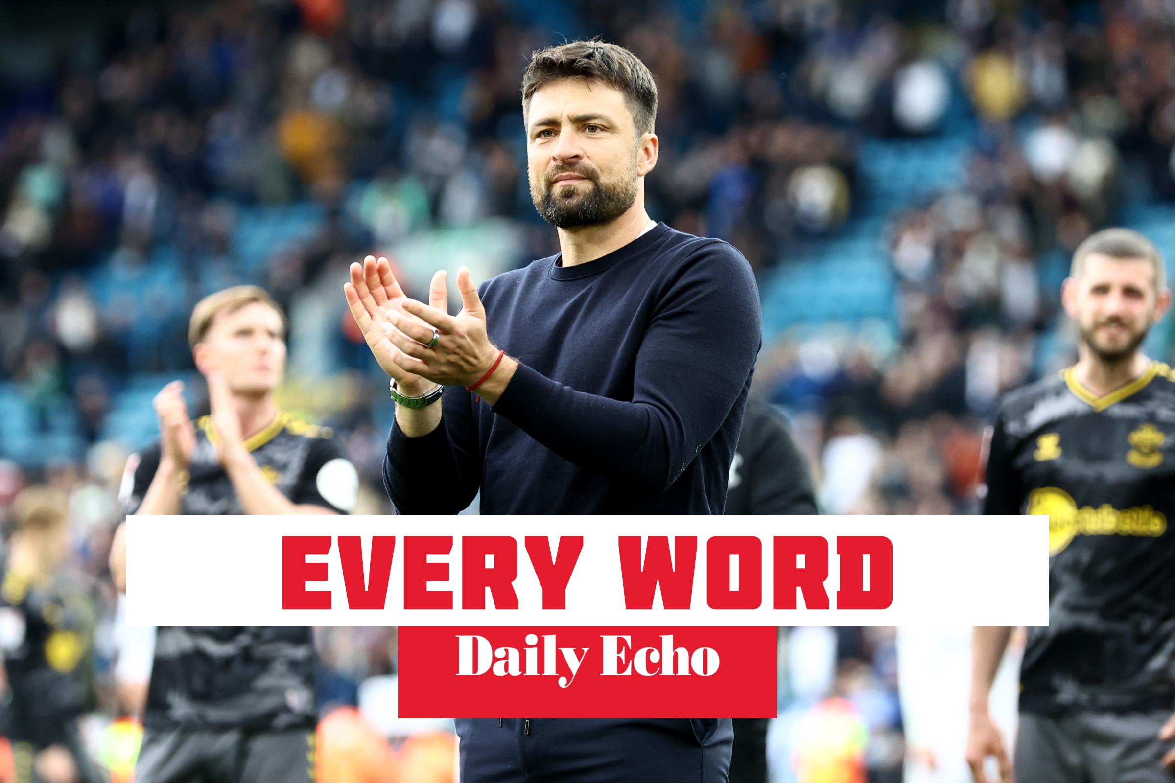 Every word Southampton manager Martin said ahead of West Brom playoff