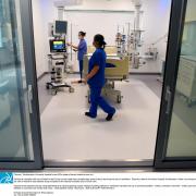 Pictured:  Southampton University Hospital's new Â£22m state-of-the-art intensive care unit...Doctors at a hospital with one of Britain's best Covid survival rates have revealed they saved lives by shunning the use of ventilators.