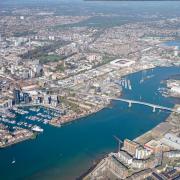 Aerial view of Southampton.