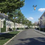 CGI images of new 6,000 home Welborne Garden Village development.