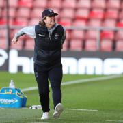 Southampton's Head Coach Marieanne Spacey-Cale during the Southampton v Bristol City Women's FA Cup match at St Mary's Stadium. Photo Stuart Martin.