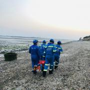 Coastguard crews come to rescue of person who fell on a beach in Titchfield. Photo from: Hill Head Coastguard Team/Facebook.