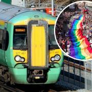 Train company GTR said that the 'difficult decision' to cancel services for Pride next Saturday was made with 'a heavy heart'