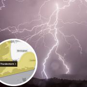 Met office issue weather warning as thunderstorms predicted across the south coast. Picture: Canva (inset: Met Office)