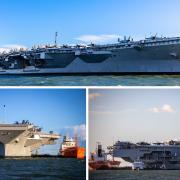 USS Gerald R Ford sailing in the Solent
