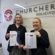 Emma Yemm and Claire Bond of Churchers Solicitors.