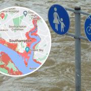 Plenty of areas in Southampton next to the River Itchen and the Solent could be flooded by 2030 according to a map from Climate Central