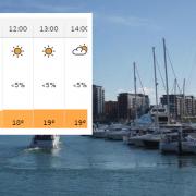 Southampton will be slightly warmer than Barcelona over the weekend