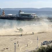 Emergency service response to the incident off Bournemouth beach on Wednesday, May 31