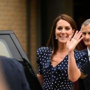 The Princess of Wales waving to members of the public after a visit to the Hope Street residential community in Southampton. Daniel Leal/PA Wire