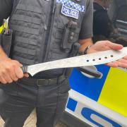 Manchete seized by police after member of the public found in Thornhill