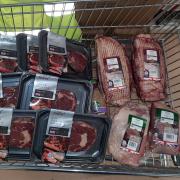 Police stopped a man who stole £150 worth of meat from a store in Hythe