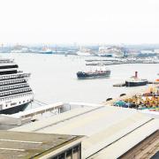 Cruise ships alongside Southampton Docks