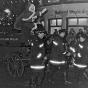 Father Christmas on a vintage fire engine 1994