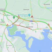 This map shows the extent of the M27 delays