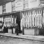 Stares Butchers Shop in 1935