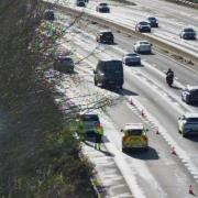 Traffic held on M3 after crash - live updates