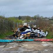 Asbestos-contaminated waste has been dumped outside the One Horton Heath housing development in Eastleigh