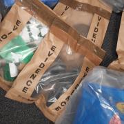 Police shared photos of bags of evidence related to the incident.