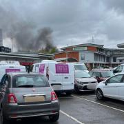 A “small fire” at the former CedarGroup warehouse in Royal Crescent Road